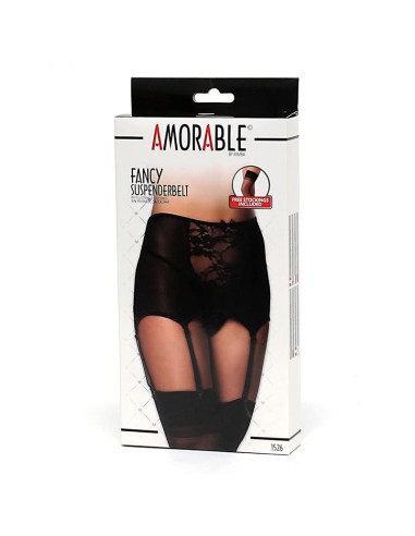 Liguero Ancho con Tanga Negros