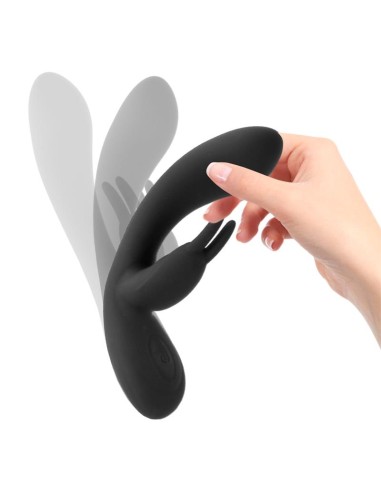 Noir Vibrador Silicona Liquida Inyectada 2 Motores USB
