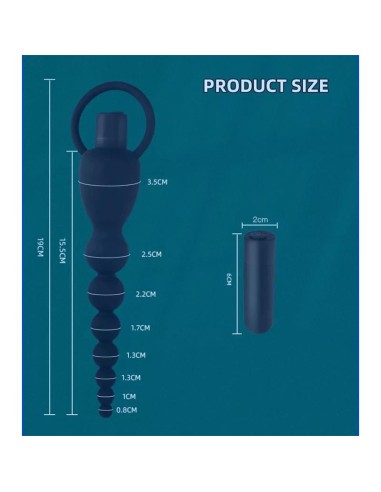 Marbe Cadena Anal con Vibracion USB Silicona