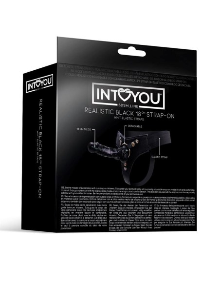 Mistress Arnes Elastico con Dildo de Silicona de 18 cm Negro