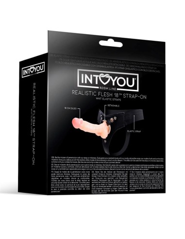 Mistress Arnes Elastico con Dildo de Silicona de 18 cm Natural