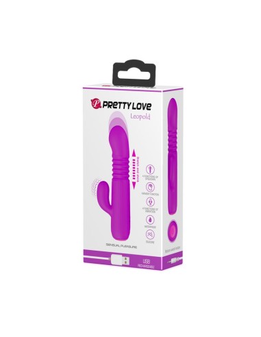 Leopold Vibrador con Funcion de Movimiento USB Silicona