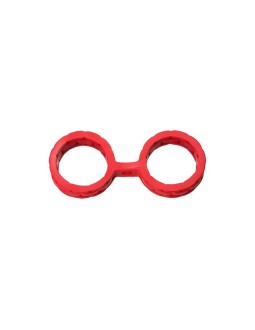 Esposas Japonesas para Bondage Silicona Premium Talla L Rojo