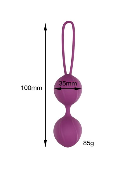 Garbo Bola Doble Kegel Silicona Purpura