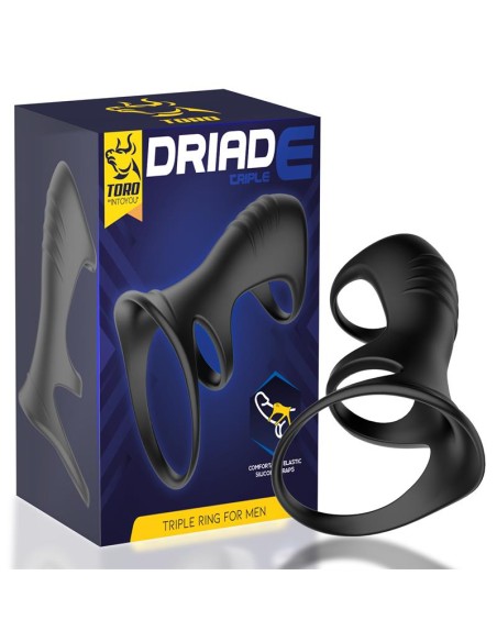 Driade Anillo Triple para Hombre Silicona