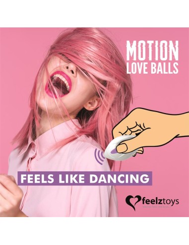 Huevo Vibrador Motion Love Balls con Control Remoto Foxy Purpura