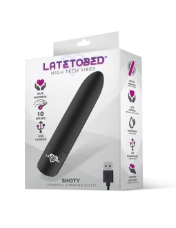 Shoty Bala Vibradora USB 10 Velocidades Potente Motor Negro 2