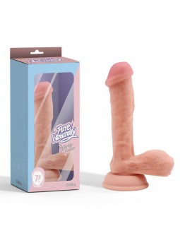 Alluring Fancier Dildo Realista Dual Silicona Liquida Dual Density 18 cm