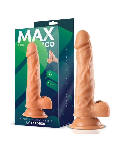 Zane Dildo Realista con Testiculos Natural 76 195 cm