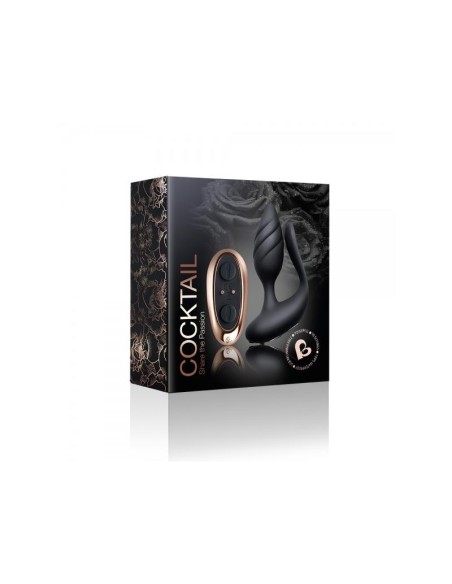 Estimulador para Parejas Cocktail Control Remoto Negro