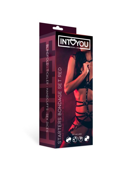 Set de Bondage para Principiantes Starters 4 Piezas Rojo