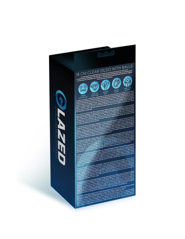 Dildo Realista con Testiculos Material Cristalino 18 cm