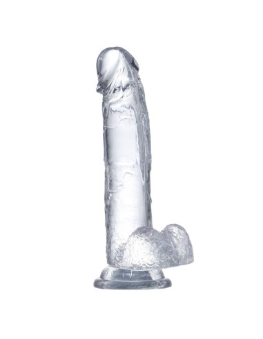 Dildo Realista con Testiculos Material Cristalino 18 cm