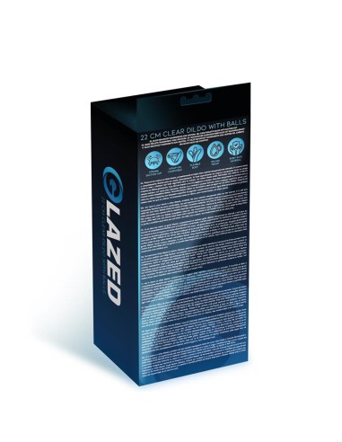 Dildo Realista con Testiculos Material Cristalino 22 cm