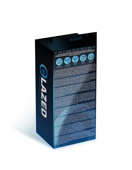 Dildo Realista con Testiculos Material Cristalino 22 cm