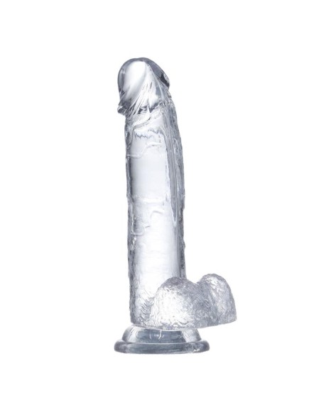 Dildo Realista con Testiculos Material Cristalino 22 cm