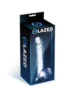 Dildo Realista con Testiculos Material Cristalino 20 cm 2