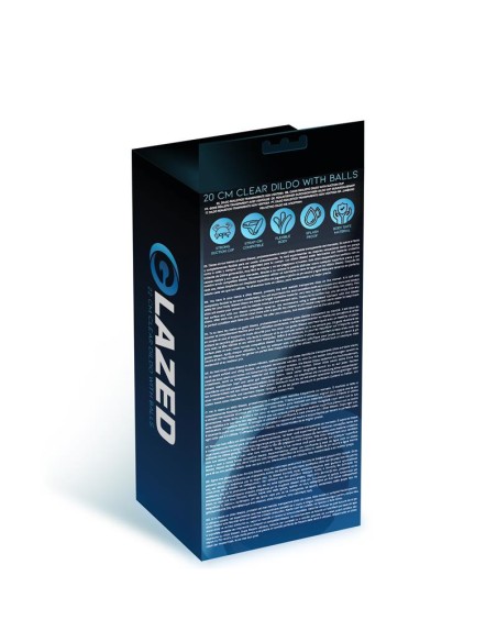 Dildo Realista con Testiculos Material Cristalino 20 cm