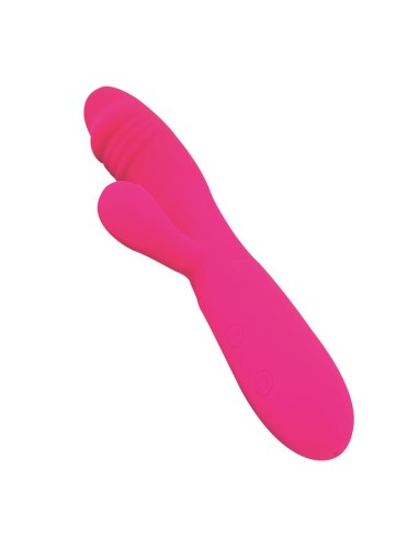 Candy Vibrador con Conejito Punto G USB Silicona Fucshia