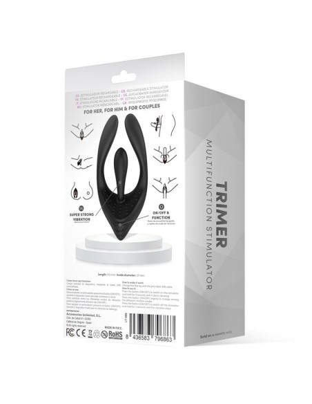 Trimer Estimulador 3 Motores Flexible USB Silicona