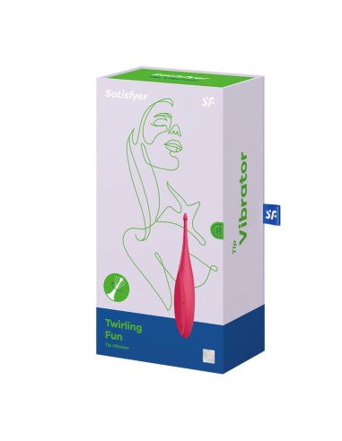 Twirling Fun Varita Vibradora Silicona USB Rojo