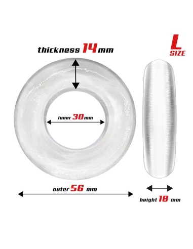 Set 3 Anillo para el Pene Flexible Transparentes