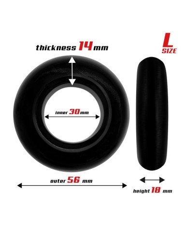 Set 3 Anillos para el Pene Flexibles Negros