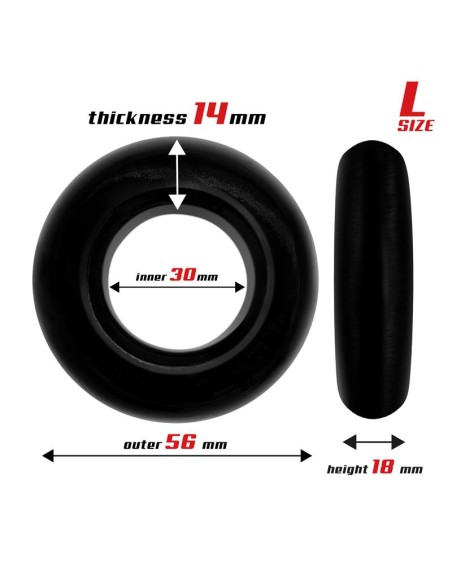 Set 3 Anillos para el Pene Flexibles Negros