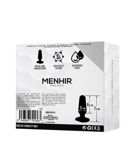 Menhir Plug Anal Silicona Negro