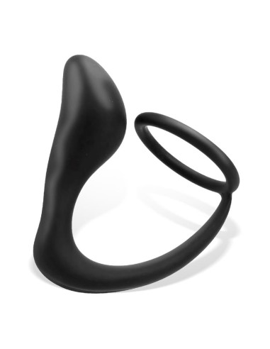 Randal Plug Anal con Anillo para el Pene Silicona Negro