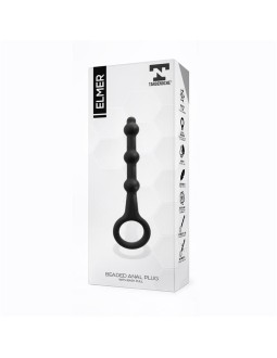Elmer Plug Anal con Aro de Facil Extraccion Silicona Negro 2