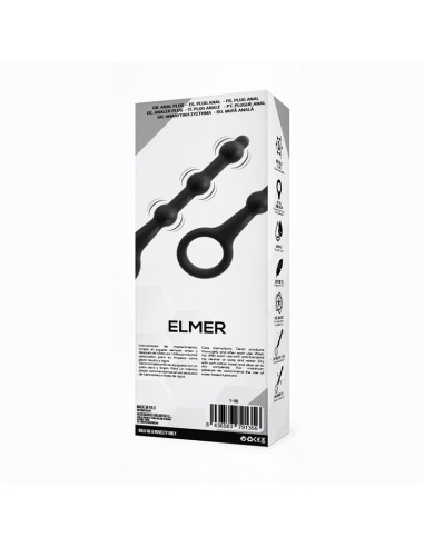 Elmer Plug Anal con Aro de Facil Extraccion Silicona Negro