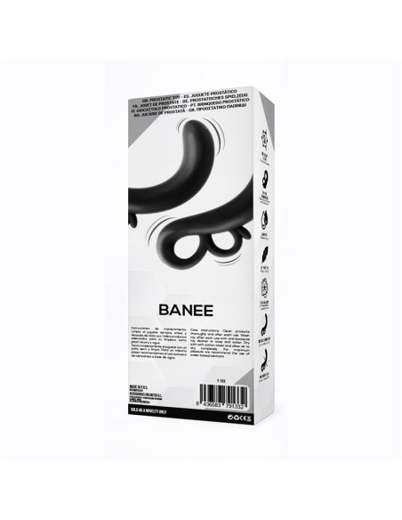 Banee Estimulador Prostatico de Facil Extraccion Silicona Negro