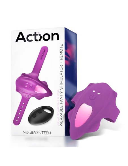 No Seventeen Estimulador de Braguita Control Remoto USB Magnetico Purpura