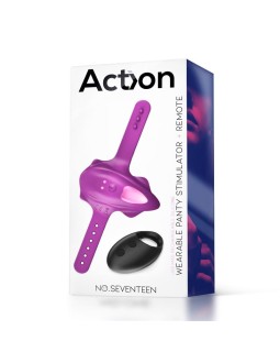 No Seventeen Estimulador de Braguita Control Remoto USB Magnetico Purpura 2