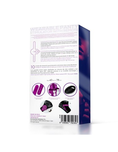 No Seventeen Estimulador de Braguita Control Remoto USB Magnetico Purpura
