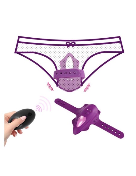 No Seventeen Estimulador de Braguita Control Remoto USB Magnetico Purpura