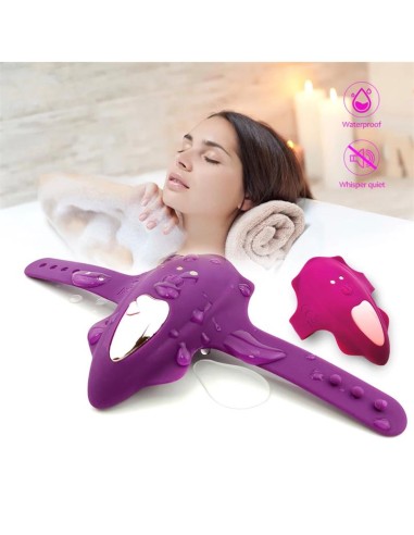 No Seventeen Estimulador de Braguita Control Remoto USB Magnetico Purpura