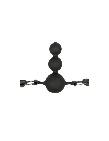 Mordaza de Silicona con Cadena Negra