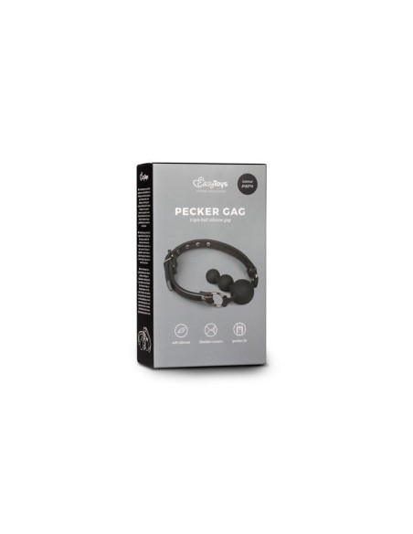 Mordaza de Silicona con Cadena Negra