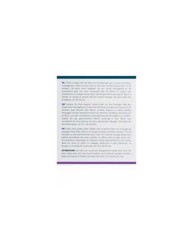 Vela de Masaje Rosa Violeta 200g