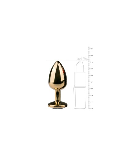 Plug con Cristal Transparente No 1 Dorado