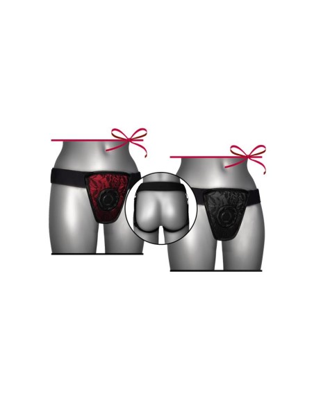 Arnes de Luxe Sin Espalda Negro S XL