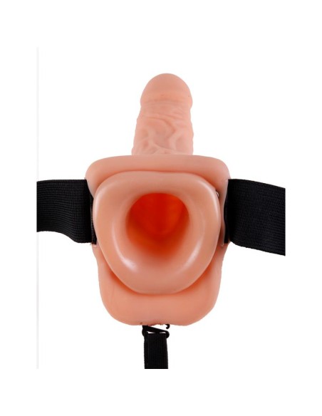 Fetish Fantasy Series Arnes Vibrador de 177 cm con Hueco y Testiculos Color Natural