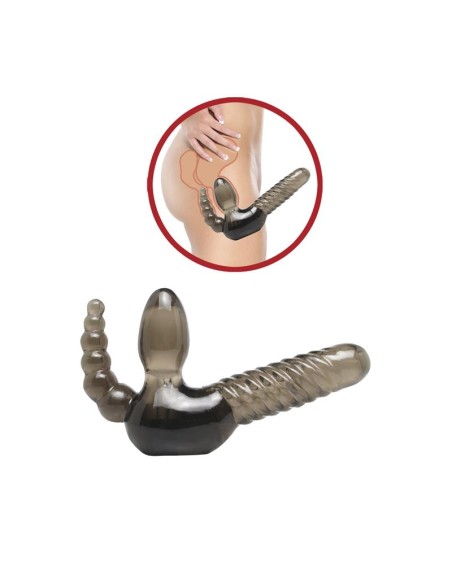 Fetish Fantasy Series Strap on sin Correas con Estimulador Anal Color humo