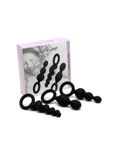 Pack de 3 Plugs Silicona Negro