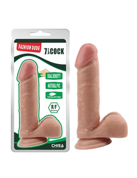 Dildo Dual density Fashion Dude 20 cm Color Natural