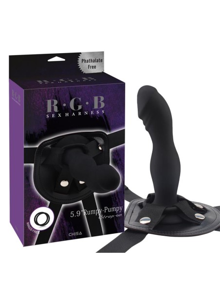 Arnes con Dildo Rumpy Silicona Negro