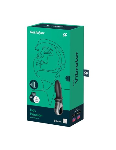 Hot Passion Estimulador Anal con APP y Vibracion Funcion de Calor USB