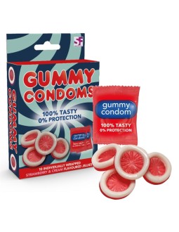 Condones de Gominola Fresa y Crema